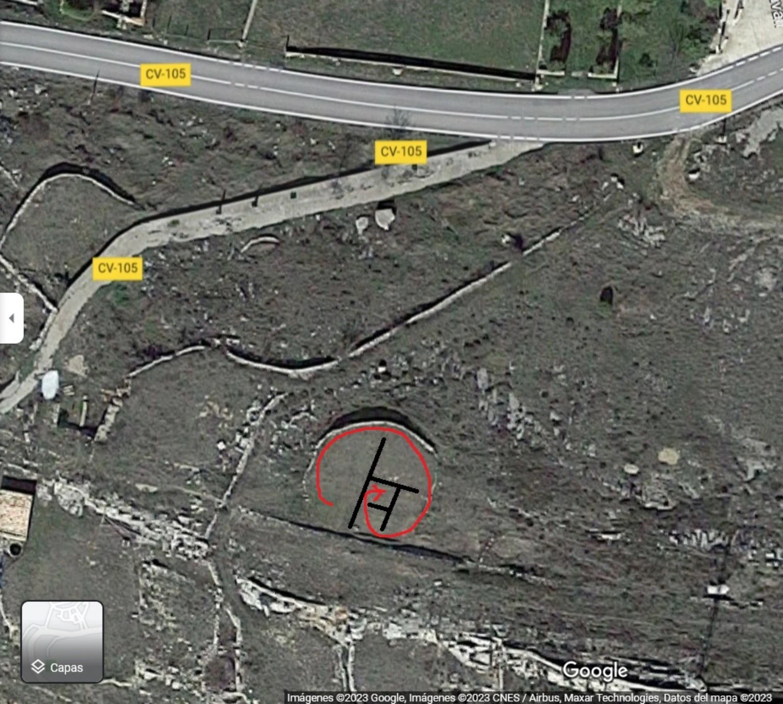 Aerial view and subdivision diagram.