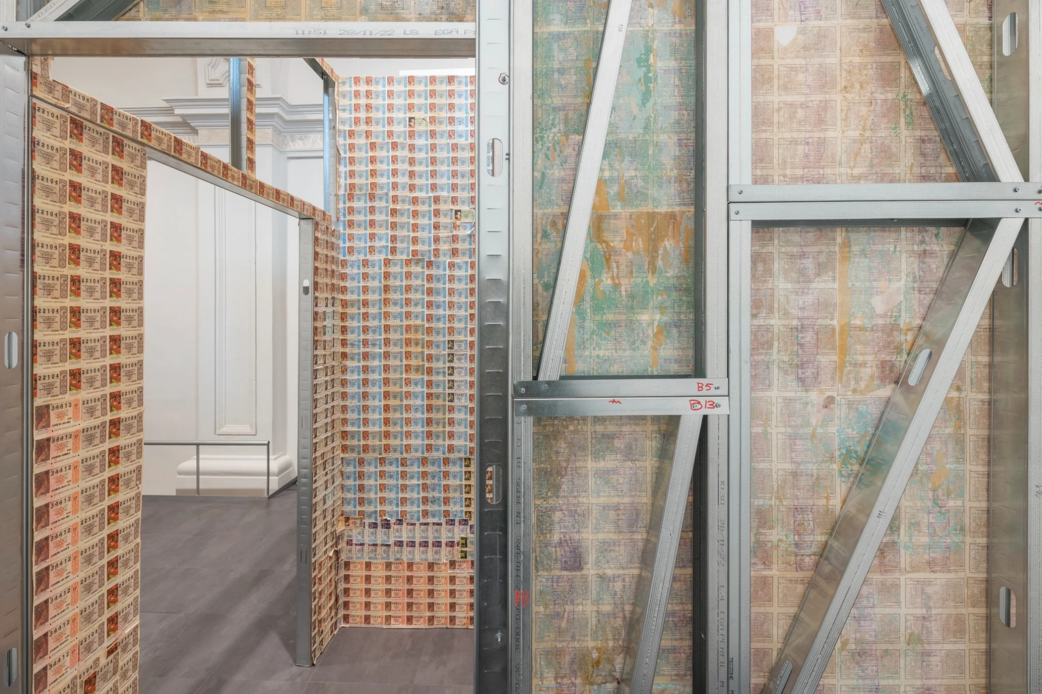 Diagonal installation view.