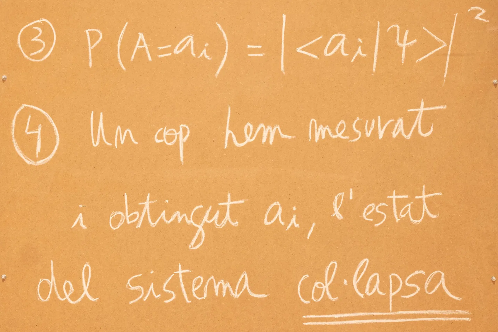 Chalk annotations on the reverse of the rotating panels.