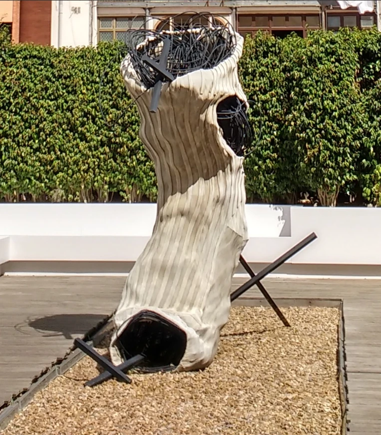Antoni Tàpies, Mitjó, at the Fundació Antoni Tàpies. Photograph: MTà.